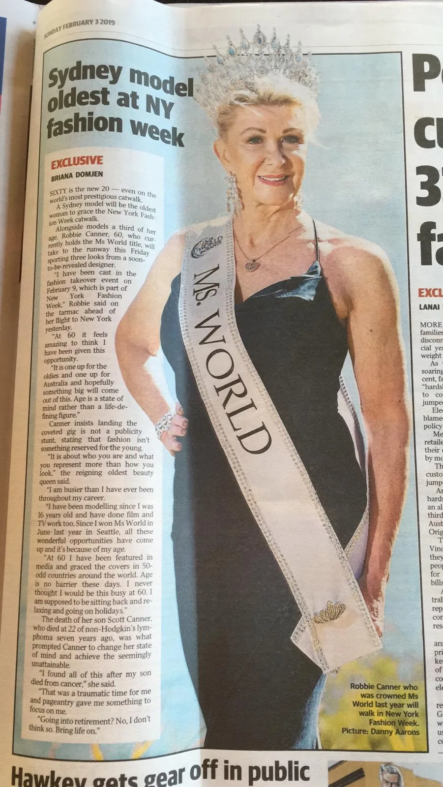 Robbie Canner Feature in The Daily Telegraph | February 2019